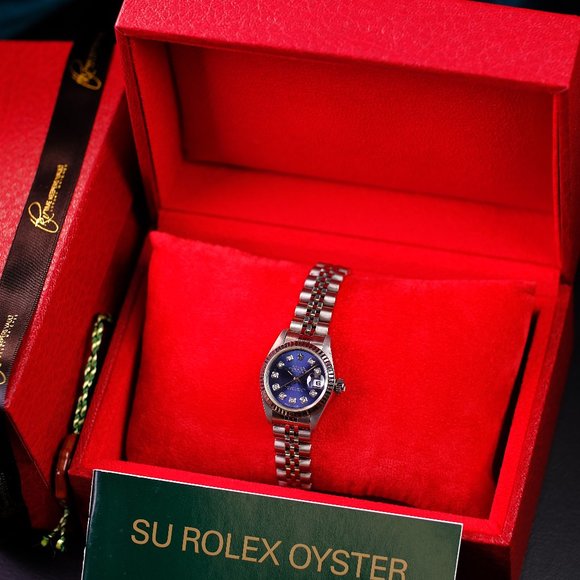 Rolex Datejust Factory Blue Diamond 26mm Watch-RARE - Picture 15 of 16